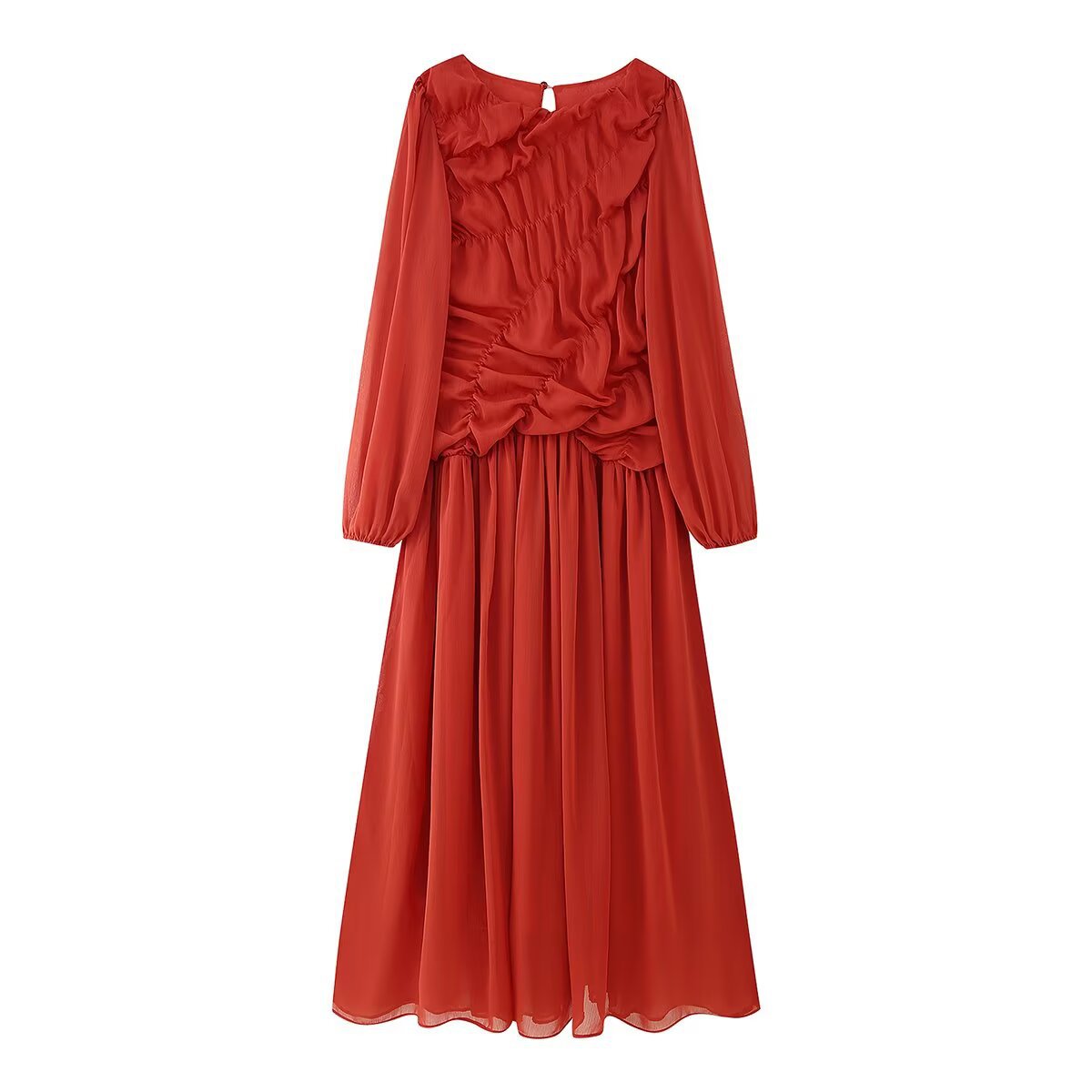 Autumn Long Sleeve Dresses 202 - Linen Dress Wrap reseña y precio