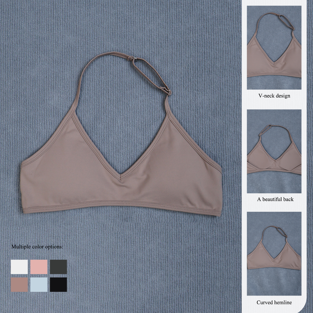 Women's Summer Halter Neck Pad - Crop Top Crochet reseña y precio