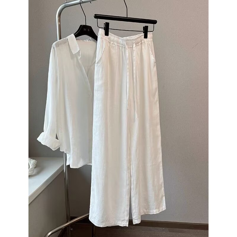 Korean White Cotton Linen Wide - Linen Pant Wide reseña y precio