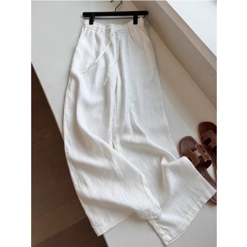 Korean White Cotton Linen Wide - Linen Pant Wide reseña y precio
