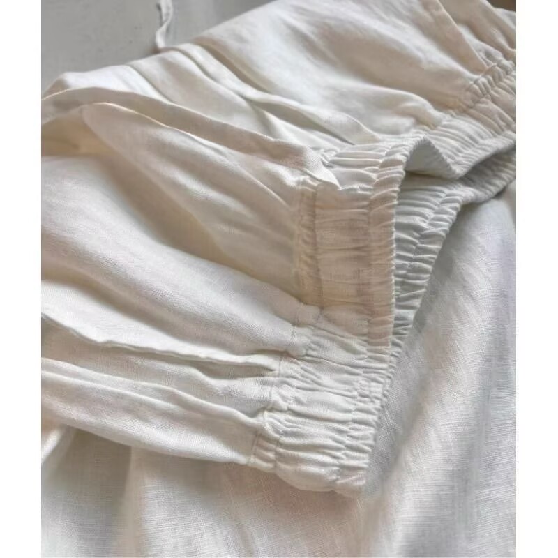 Korean White Cotton Linen Wide - Linen Pant Wide reseña y precio