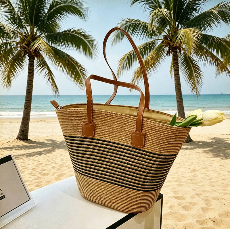 CLAREGQI  Women's Striped Stra - Tote Bag Beach reseña y precio