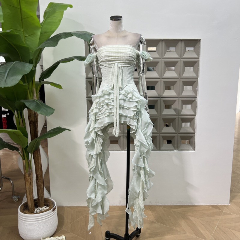 KBQ Solid Spliced Tassel Irreg - Maxi Dress Halter reseña y precio