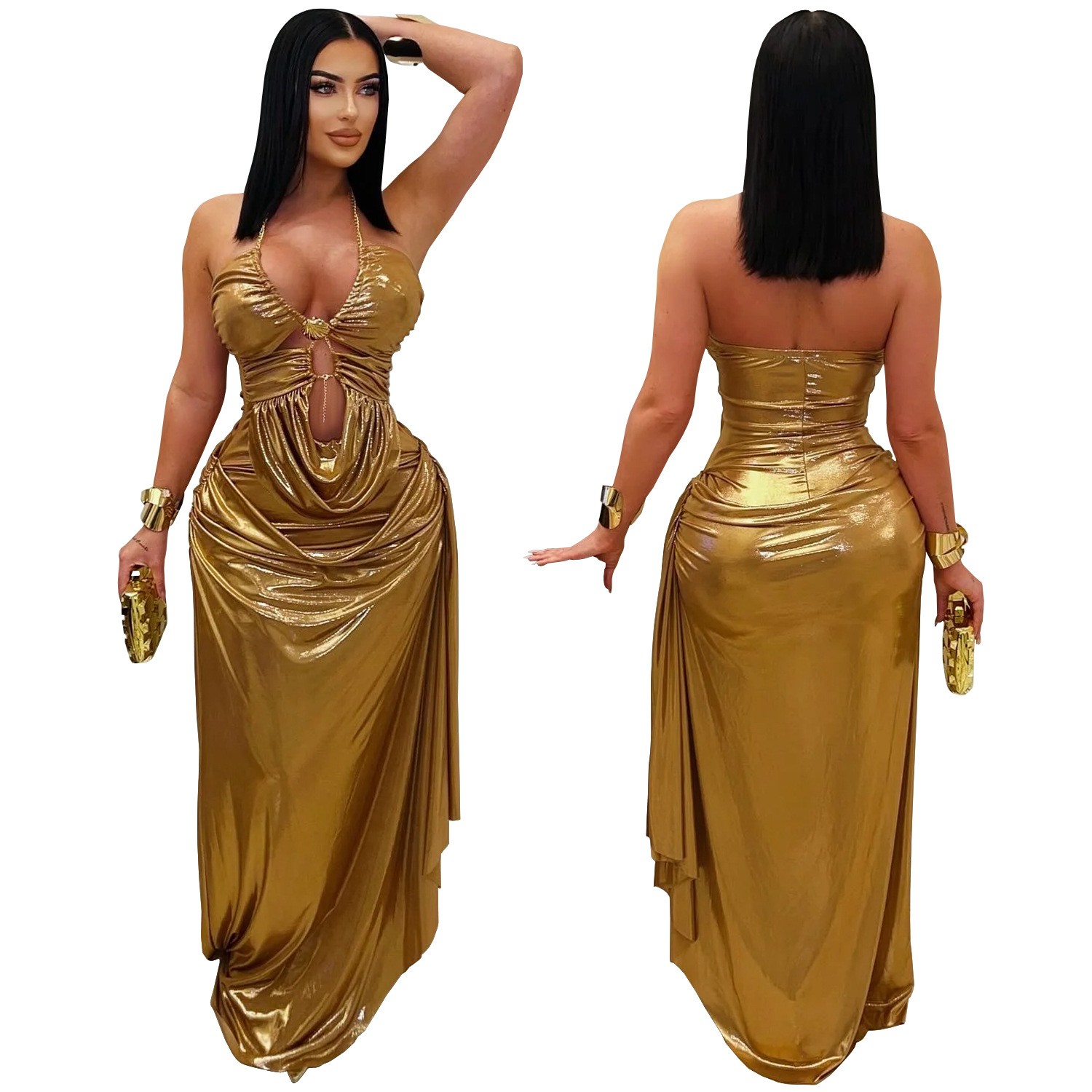 Wedding Guest Dress Evening Ha - Maxi Dress Halter reseña y precio