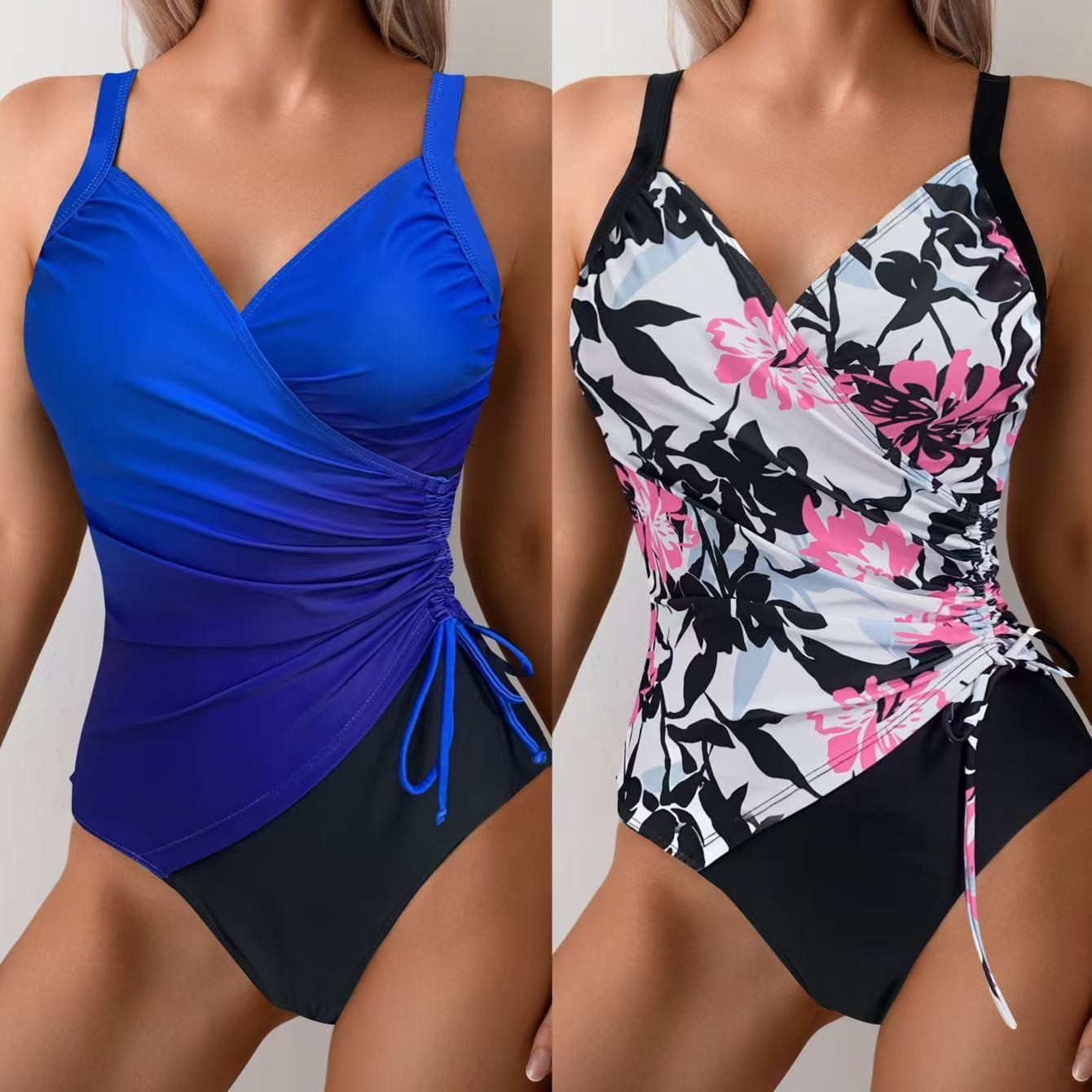 Woman Tankini Tummy Control Bi - Swimsuit Bikini Ruched reseña y precio