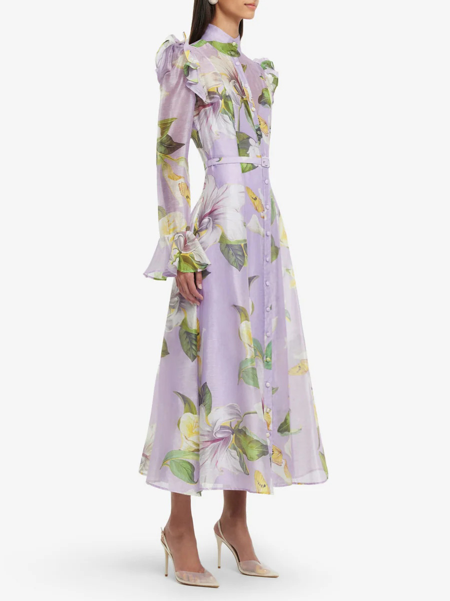 TWOTWINSTYLE Printing Spliced  - Linen Dress Wrap reseña y precio