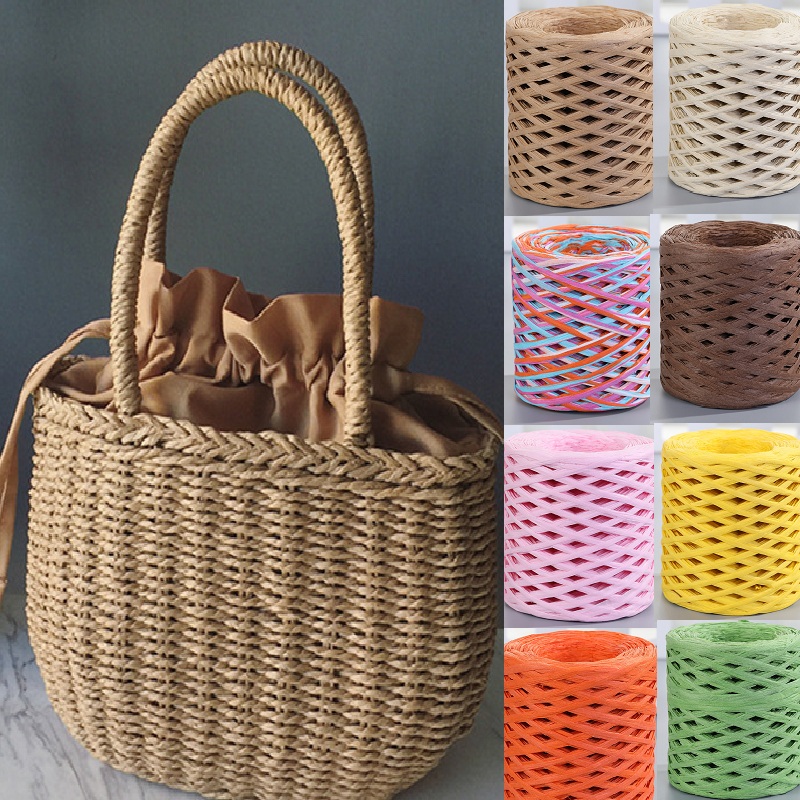 200m Natural Raffia Straw Yarn - Crochet Bag Raffia reseña y precio