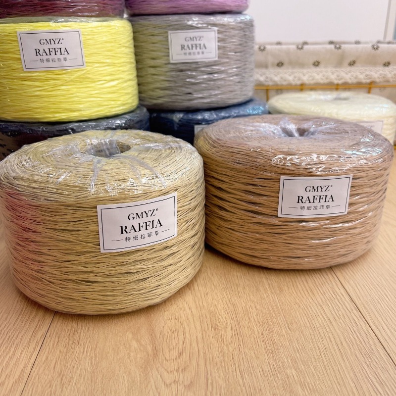 250g/pcs Thin Flat Raffia Yarn - Crochet Bag Raffia reseña y precio