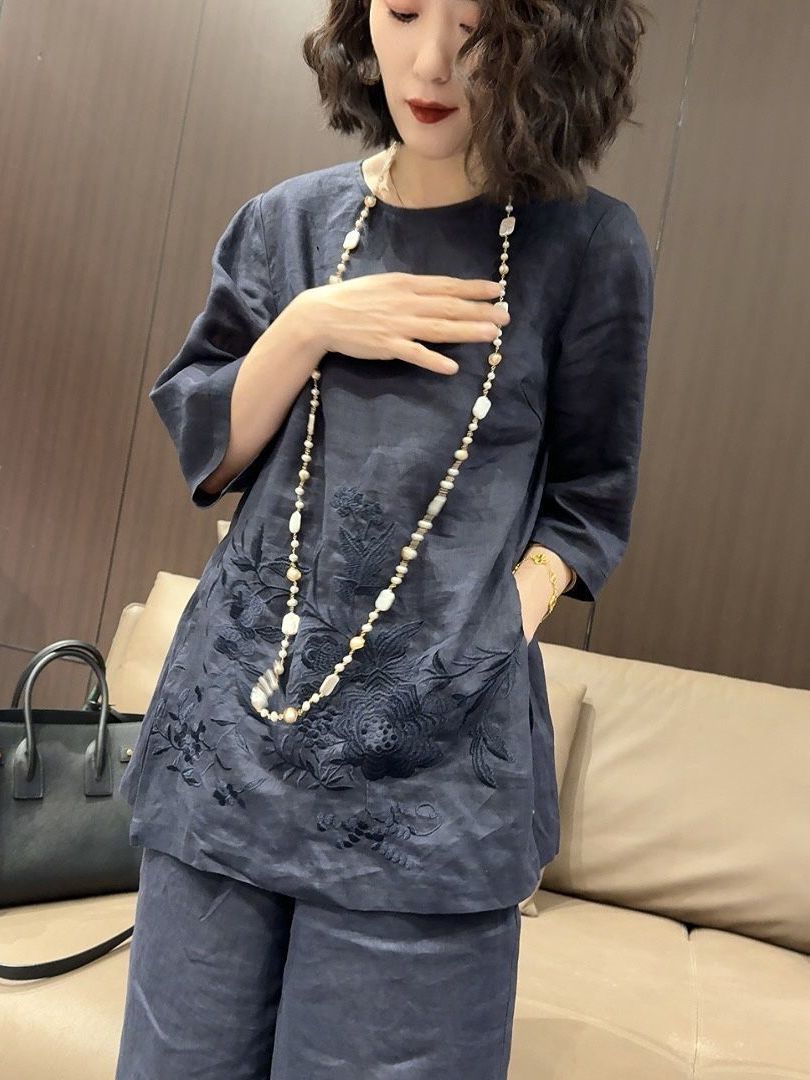 High-End Lightweight Cotton Li - Linen Pant Wide reseña y precio