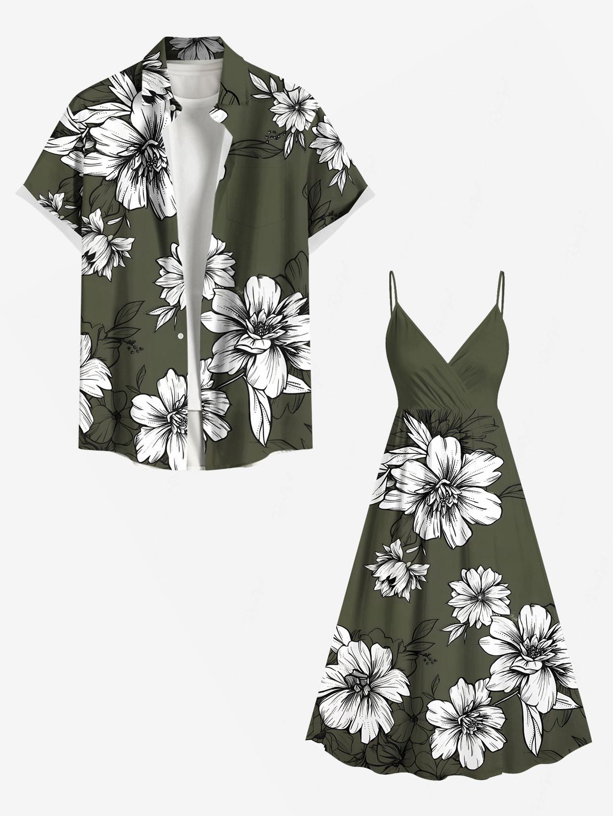 Flowers Leaf Printed Plus Size - Romper Floral Print reseña y precio