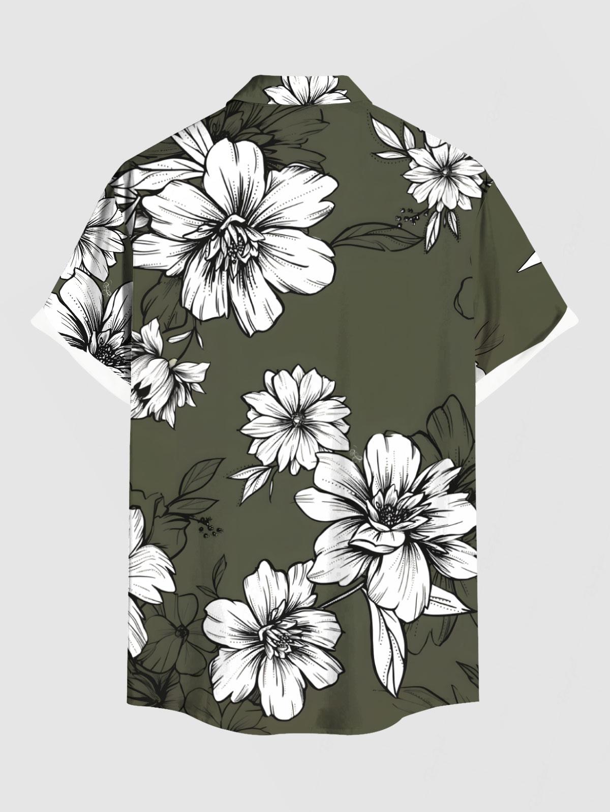 Flowers Leaf Printed Plus Size - Romper Floral Print reseña y precio