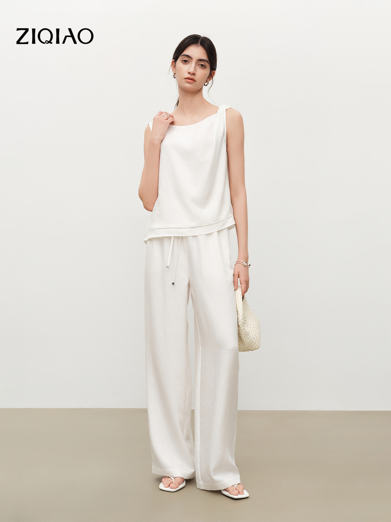 ZIQIAO Relaxed Old Money Style - Linen Pant Wide reseña y precio