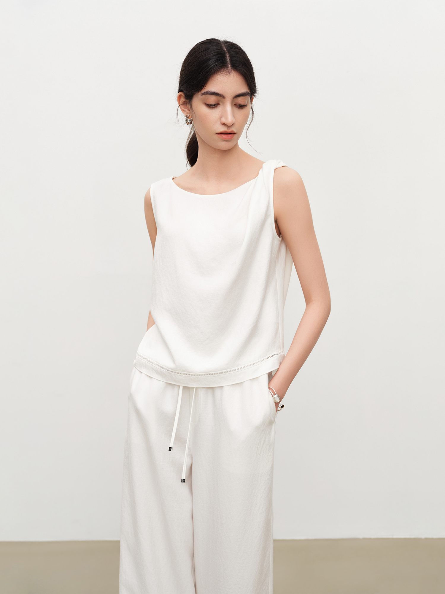 ZIQIAO Relaxed Old Money Style - Linen Pant Wide reseña y precio