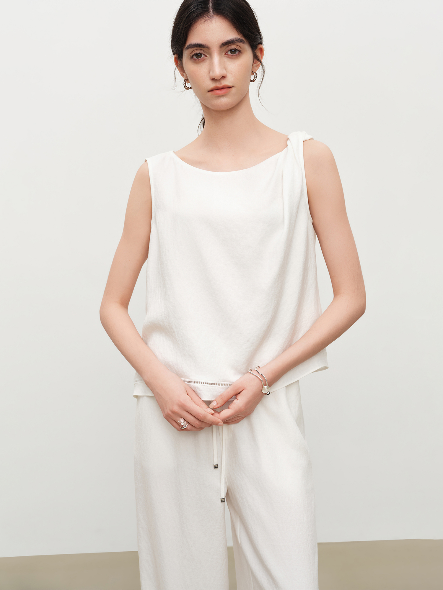 ZIQIAO Relaxed Old Money Style - Linen Pant Wide reseña y precio