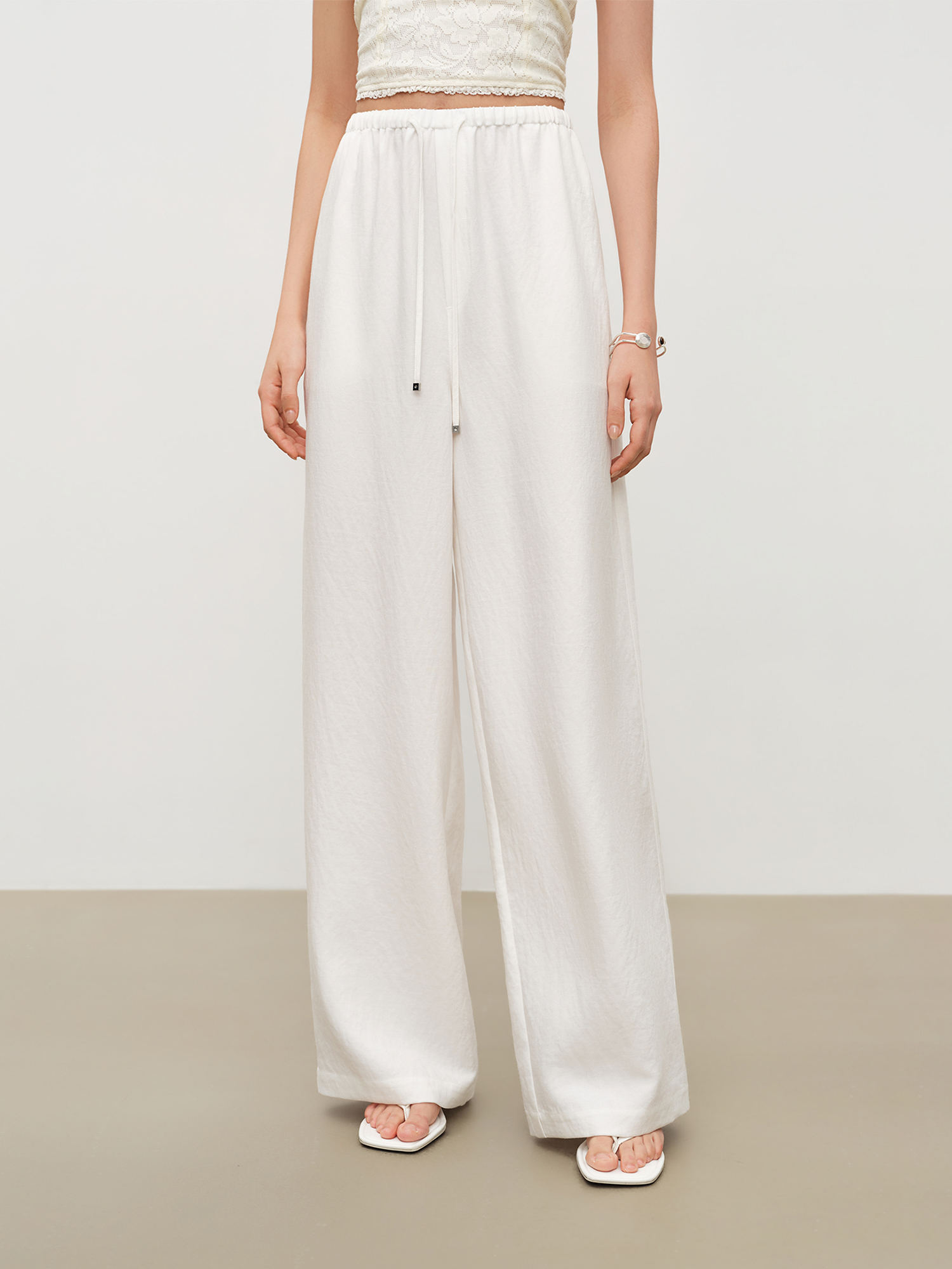 ZIQIAO Relaxed Old Money Style - Linen Pant Wide reseña y precio