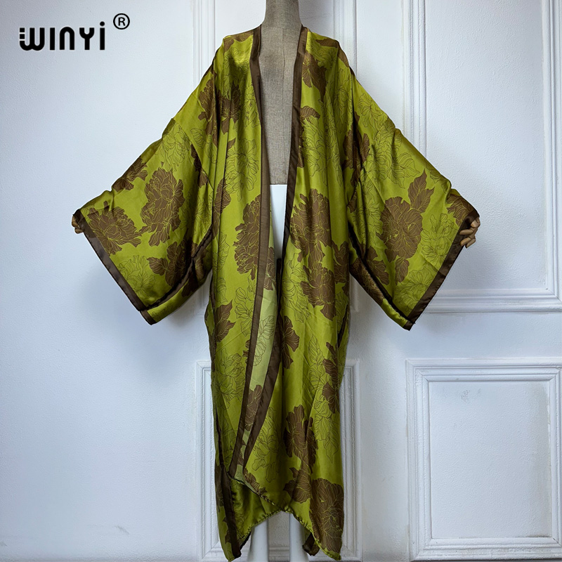 WINYI Africa boho print Kimono - Cover Up Kaftan reseña y precio