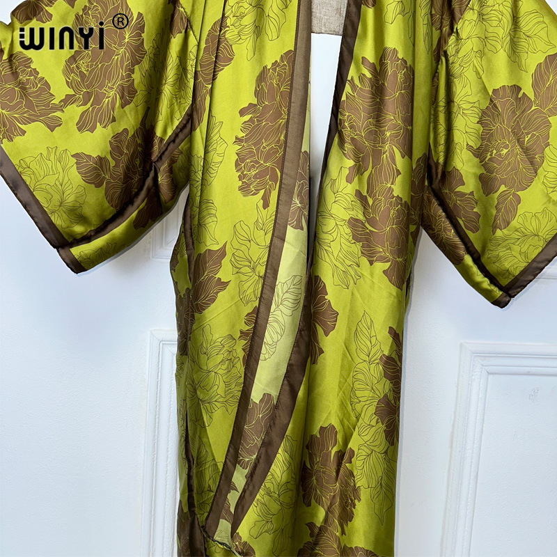 WINYI Africa boho print Kimono - Cover Up Kaftan reseña y precio