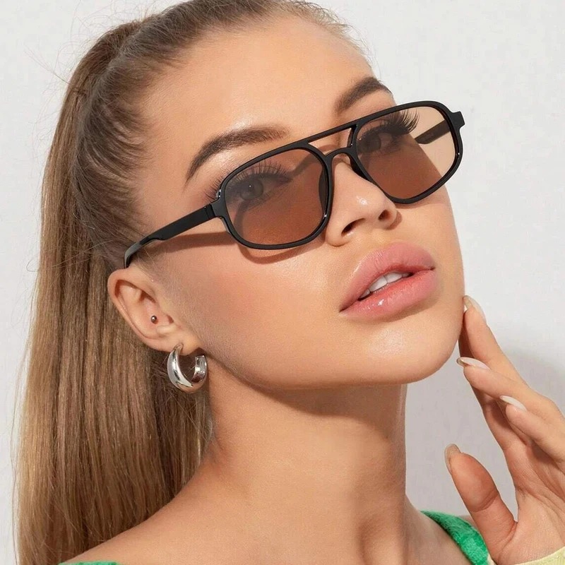 New Retro Double Bridge Sungla - Sunglasses Cat Eye reseña y precio