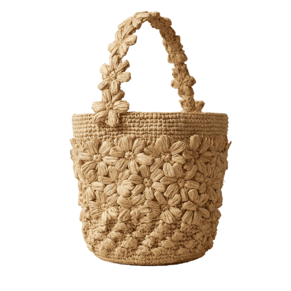 Women Summer Raffia Woven Buck - Crochet Bag Raffia reseña y precio