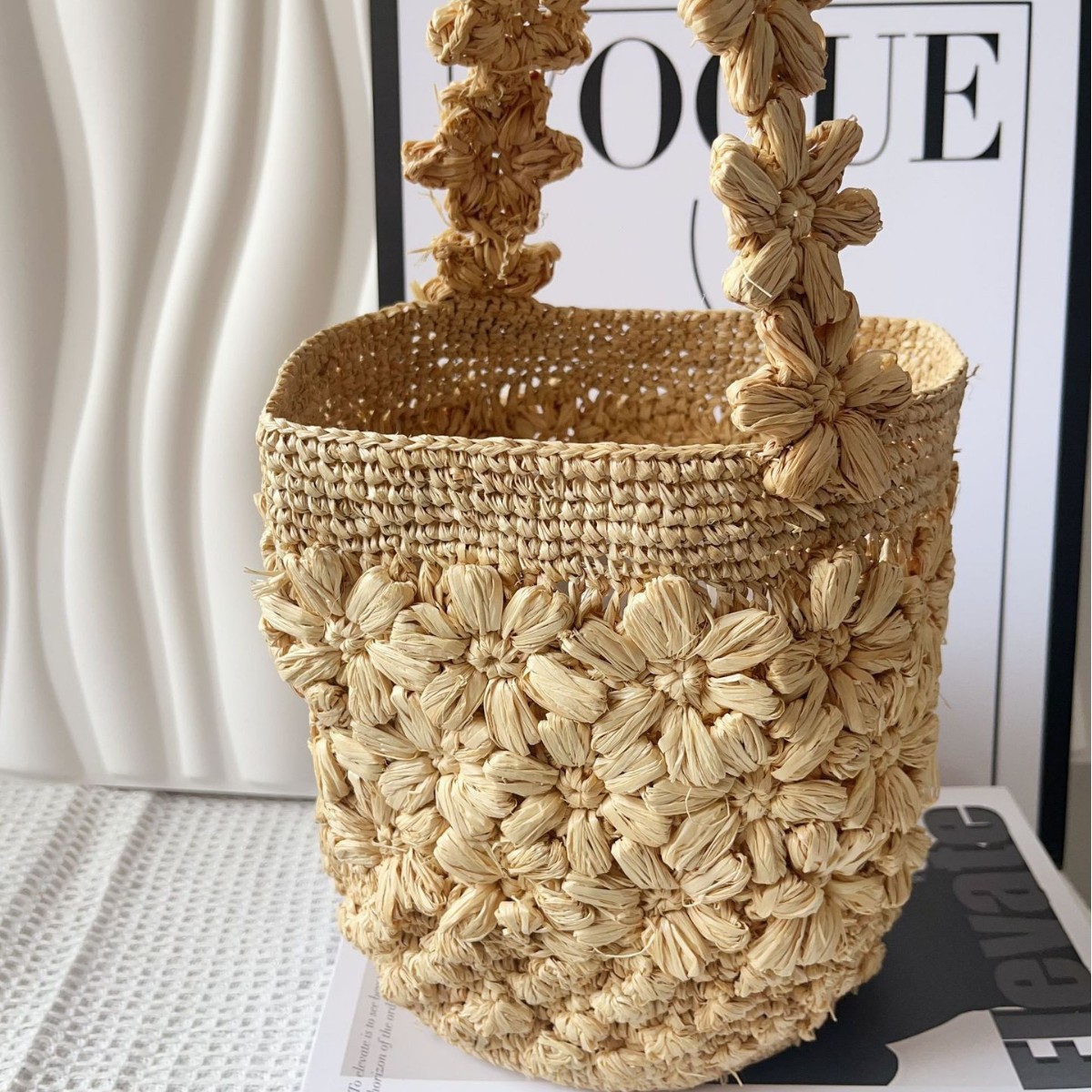 Women Summer Raffia Woven Buck - Crochet Bag Raffia reseña y precio